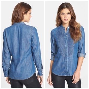 Lucky brand denim tuxedo button up